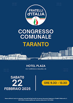 Congresso comunale FDI Taranto 22 febbraio 2025